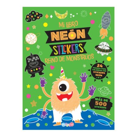 Mi libro neón stickers. Reino de monstruos
