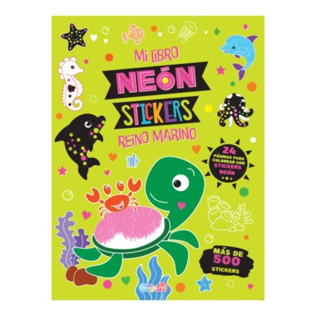Mi libro neón stickers. Reino marino
