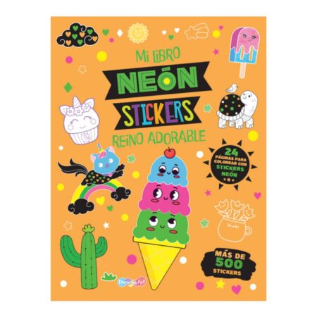 Mi libro neón stickers. Reino adorable