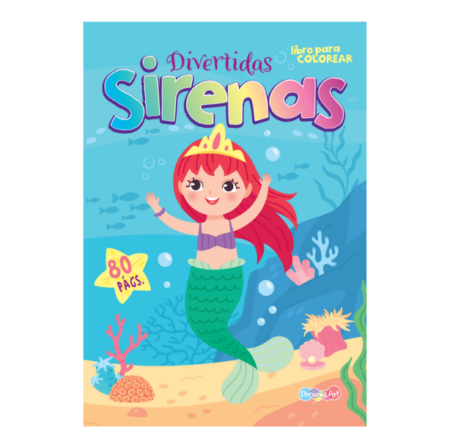 Divertidas sirenas. Libro para colorear y actividades