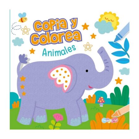 Copia y colorea. Animales
