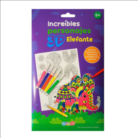 Increíbles personajes 3D Elefante