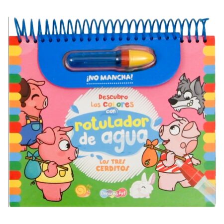 Descubro los colores con rotulador los 3 cerditos