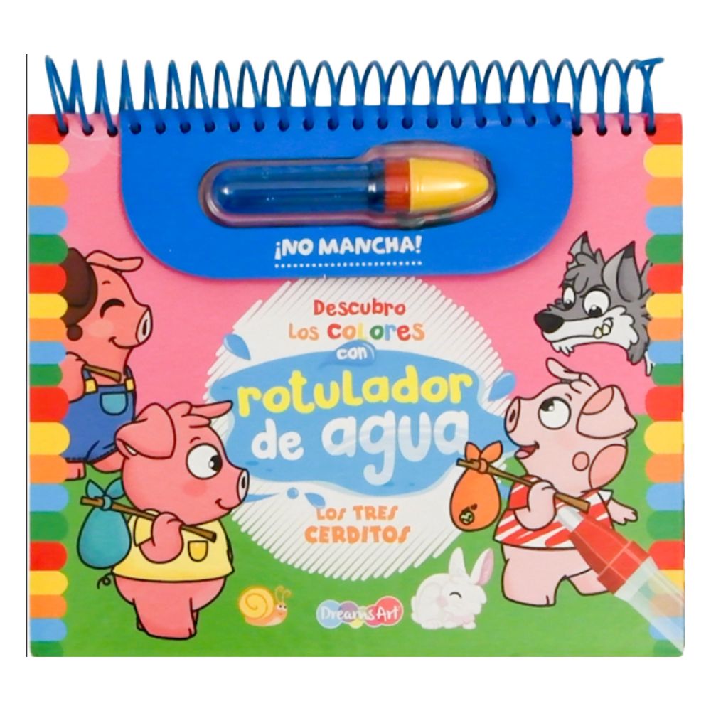 Descubro los colores con rotulador los 3 cerditos